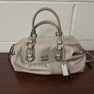 Coach Taupe Leather Satchel